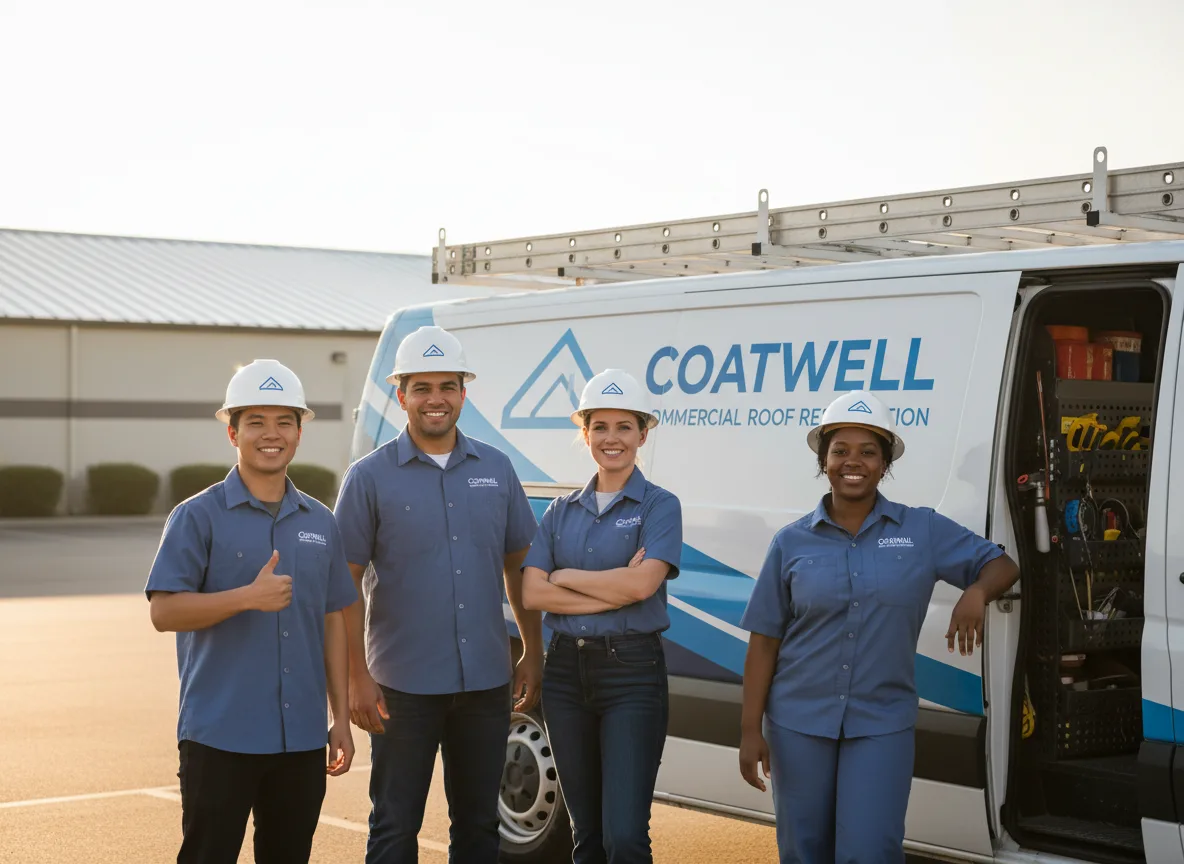 Commercial roof coating company in Achille, OK