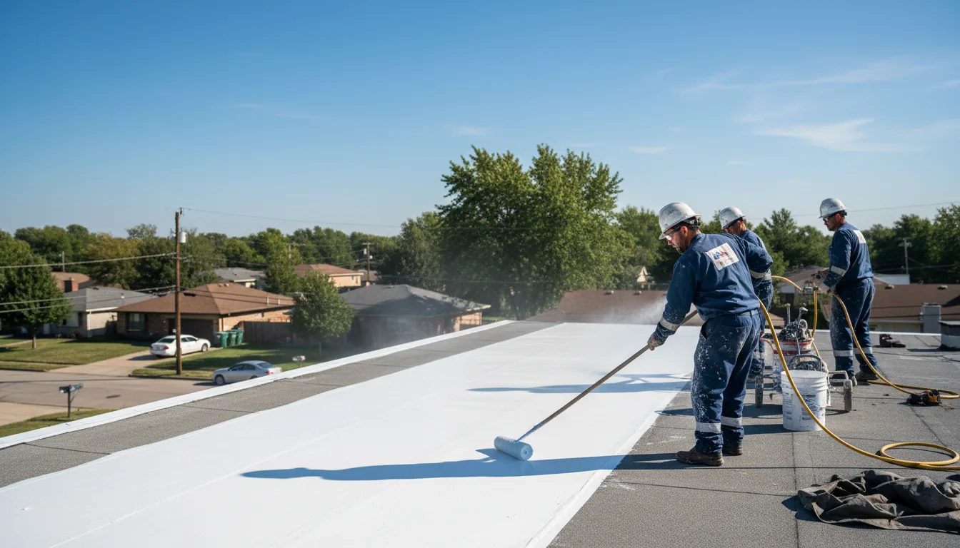 Commercial roof coating in Achille, OK near me